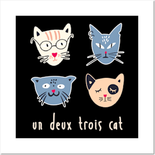 Un Deux Trois Cat Posters and Art